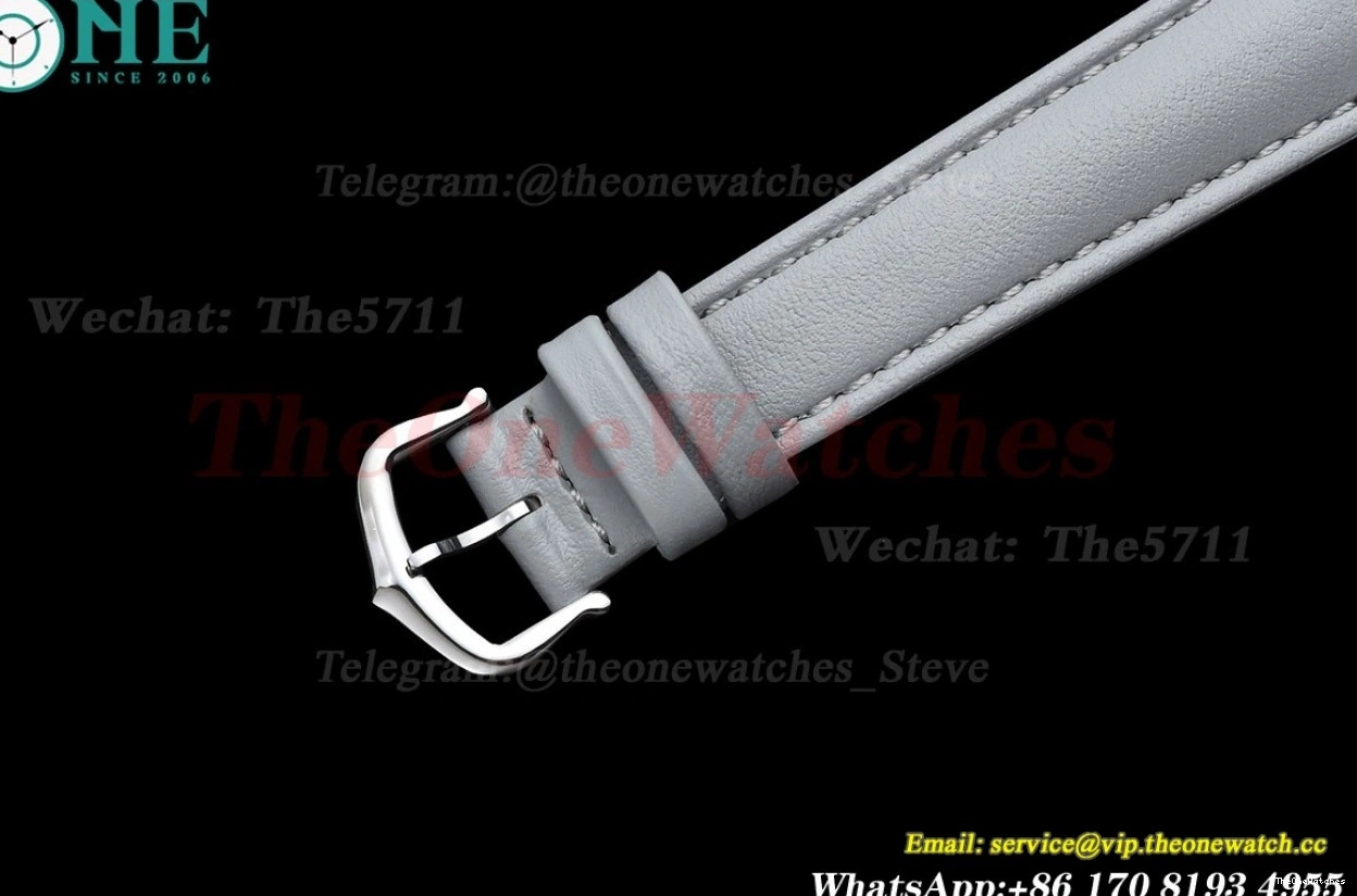 Small Leather Quartz Must On SS Grey Strap White K11F Tank LE dial 0206